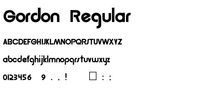 Gordon Regular font